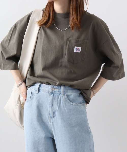 JEMORGAN(ジェーイーモーガン)の「JEMORGAN 天竺胸ポケ付き半袖ビッグT(Tシャツ/カットソー・メンズ・オフホワイト/ブラック/ベージュ/ネイビー/グリーン/ライトグレー/ピンク/シルバーグレー/サーモンピンク/カーキ/ベージュ系その他・M/L/XL)」の7枚目の写真