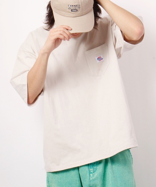 JEMORGAN(ジェーイーモーガン)の「JEMORGAN 天竺胸ポケ付き半袖ビッグT(Tシャツ/カットソー・メンズ・オフホワイト/ブラック/ベージュ/ネイビー/グリーン/ライトグレー/ピンク/シルバーグレー/サーモンピンク/カーキ/ベージュ系その他・M/L/XL)」の1枚目の写真