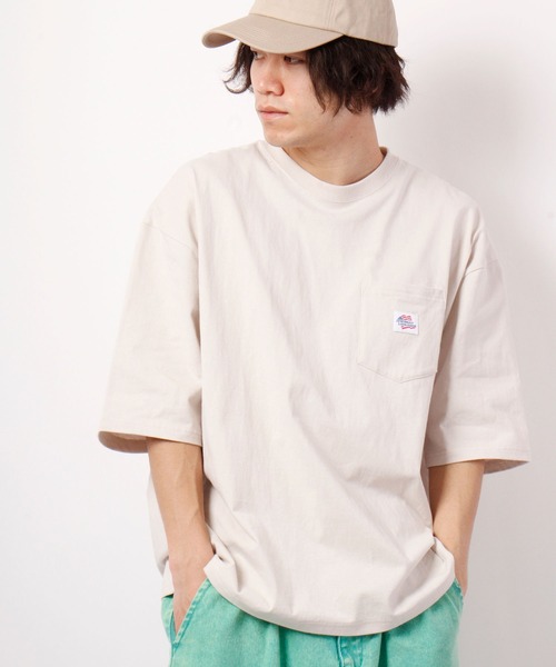 JEMORGAN(ジェーイーモーガン)の「JEMORGAN 天竺胸ポケ付き半袖ビッグT(Tシャツ/カットソー・メンズ・オフホワイト/ブラック/ベージュ/ネイビー/グリーン/ライトグレー/ピンク/シルバーグレー/サーモンピンク/カーキ/ベージュ系その他・M/L/XL)」の20枚目の写真