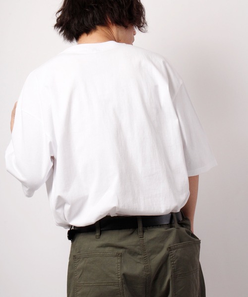 JEMORGAN(ジェーイーモーガン)の「JEMORGAN 天竺胸ポケ付き半袖ビッグT(Tシャツ/カットソー・メンズ・オフホワイト/ブラック/ベージュ/ネイビー/グリーン/ライトグレー/ピンク/シルバーグレー/サーモンピンク/カーキ/ベージュ系その他・M/L/XL)」の14枚目の写真