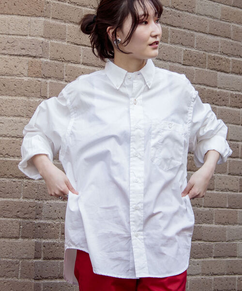 FREDY MAC（フレディーマック）の「【FREDYMAC/フレディマック】オーバーサイズシャツ ビッグシルエットボタンダウン（シャツ/ブラウス・メンズ・ネイビー/オフホワイト/ブラック系その他3/カーキ/ブルー系その他7・MEDIUM/LARGE）」の2枚目の写真