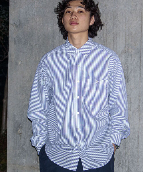 FREDY MAC（フレディーマック）の「【FREDYMAC/フレディマック】オーバーサイズシャツ ビッグシルエットボタンダウン（シャツ/ブラウス・メンズ・ネイビー/オフホワイト/ブラック系その他3/カーキ/ブルー系その他7・MEDIUM/LARGE）」の5枚目の写真