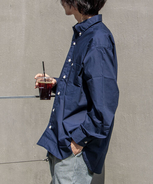 FREDY MAC（フレディーマック）の「【FREDYMAC/フレディマック】オーバーサイズシャツ ビッグシルエットボタンダウン（シャツ/ブラウス・メンズ・ネイビー/オフホワイト/ブラック系その他3/カーキ/ブルー系その他7・MEDIUM/LARGE）」の9枚目の写真