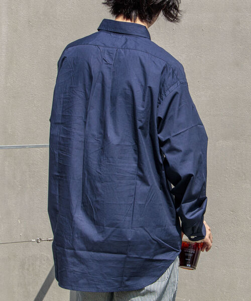 FREDY MAC（フレディーマック）の「【FREDYMAC/フレディマック】オーバーサイズシャツ ビッグシルエットボタンダウン（シャツ/ブラウス・メンズ・ネイビー/オフホワイト/ブラック系その他3/カーキ/ブルー系その他7・MEDIUM/LARGE）」の10枚目の写真