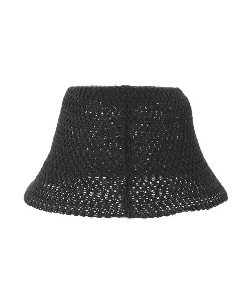 dazzlin（ダズリン）の「モノトーンアミアミバケットハット（ハット・レディース・オフホワイト/ブラック・FREE）」の3枚目の写真