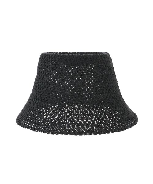 dazzlin（ダズリン）の「モノトーンアミアミバケットハット（ハット・レディース・オフホワイト/ブラック・FREE）」の7枚目の写真