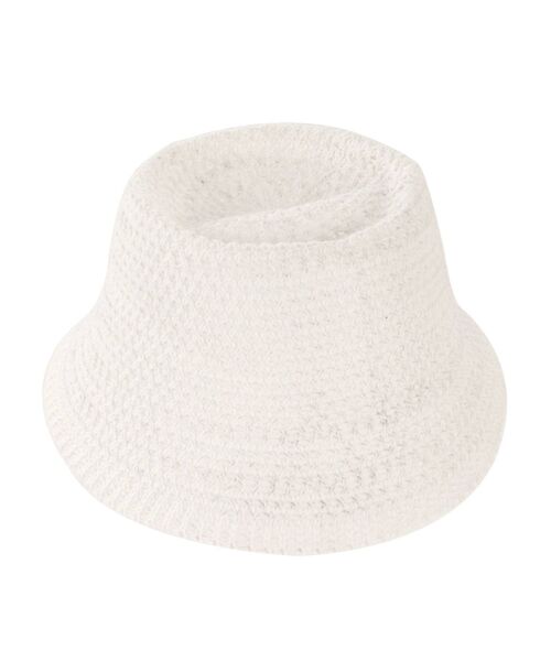 dazzlin（ダズリン）の「モノトーンアミアミバケットハット（ハット・レディース・オフホワイト/ブラック・FREE）」の6枚目の写真