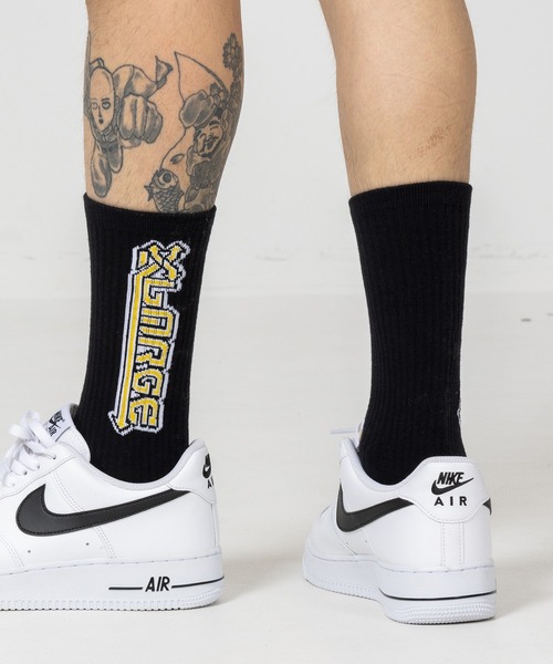 XLARGE（エクストララージ）の「ARROW LETTERING SOCKS（ソックス/靴下・メンズ・ホワイト/ブラック/グリーン・ONE SIZE）」の4枚目の写真