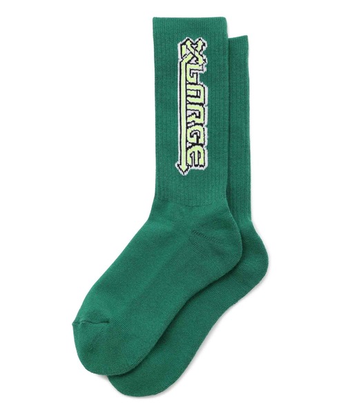 XLARGE（エクストララージ）の「ARROW LETTERING SOCKS（ソックス/靴下・メンズ・ホワイト/ブラック/グリーン・ONE SIZE）」の7枚目の写真