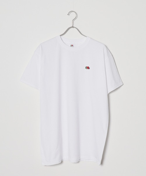 FRUIT OF THE LOOM（フルーツオブザルーム）の「FRUIT OF THE LOOM×ROOPTOKYO/フルーツオブザルーム×ループトウキョウ ワンポイントワッペンS/S Tee Tシャツ 2026年春夏（Tシャツ/カットソー・メンズ・ホワイト/ブラック/ブラック系1/ホワイト系1/ホワイト×パープル/ブラック×グリーン・S/M/L/XL）」の14枚目の写真