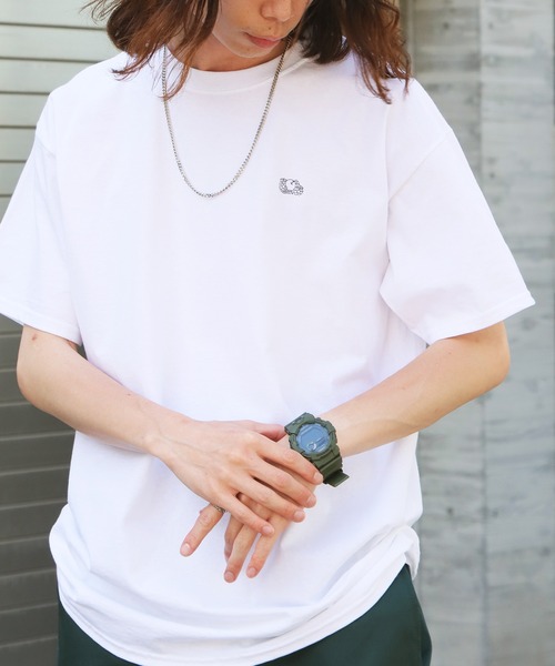 FRUIT OF THE LOOM（フルーツオブザルーム）の「FRUIT OF THE LOOM×ROOPTOKYO/フルーツオブザルーム×ループトウキョウ ワンポイントワッペンS/S Tee Tシャツ 2026年春夏（Tシャツ/カットソー・メンズ・ホワイト/ブラック/ブラック系1/ホワイト系1/ホワイト×パープル/ブラック×グリーン・S/M/L/XL）」の22枚目の写真