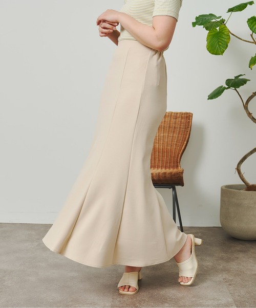 CPCM（シーピーシーエム）の「カットジョーゼットマーメイドラインスカート（スカート・レディース・アイボリー/ブラック/グリーン/イエロー/オレンジ・FREE）」の9枚目の写真