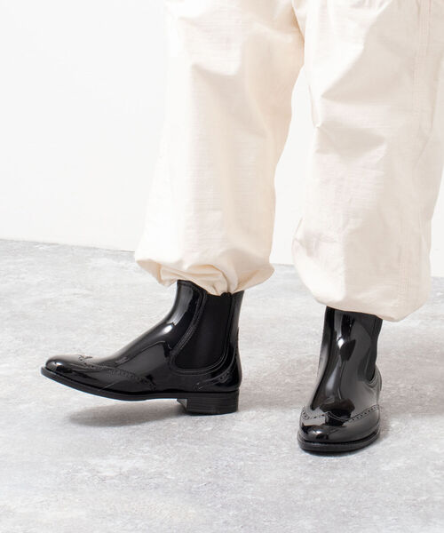 Traditional Weatherwear(トラディショナルウェザーウェア)の「【TRADITIONAL WEATHERWEAR/トラディショナル ウェザーウェア】SIDE GORE WINGTIP RAIN BOOTS(レインシューズ・レディース・ブラック・38/36/37)」の9枚目の写真