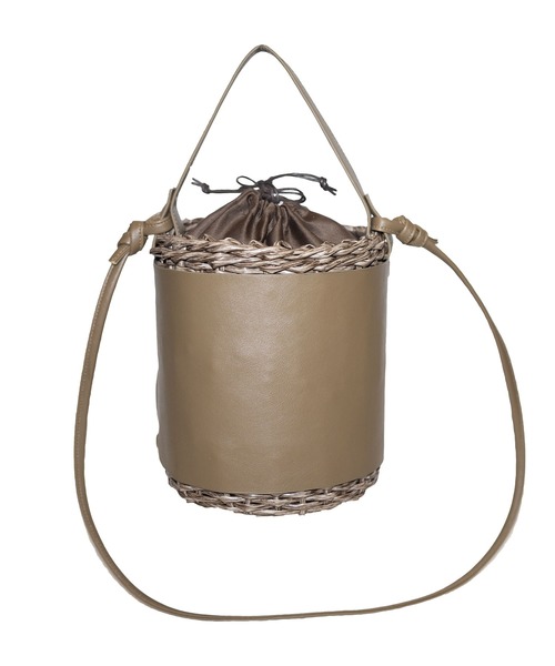  MAKE UP（メイクアップ）の「MAKE UP 軽量PEラウンド 2wayミニトートバッグ/かごバッグ(巾着付)（トートバッグ・レディース・ブラック/ブラウン・FREE）」の15枚目の写真