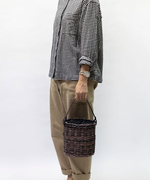  MAKE UP（メイクアップ）の「MAKE UP 軽量PEラウンド 2wayミニトートバッグ/かごバッグ(巾着付)（トートバッグ・レディース・ブラック/ブラウン・FREE）」の11枚目の写真