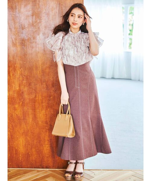 dazzlin（ダズリン）の「ステッチラインマーメイドスカート（スカート・レディース・ブラウン/インディゴブルー/その他1/ベージュ/ブルー・SMALL/MEDIUM）」の11枚目の写真