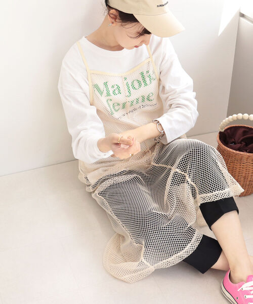 fredy emue（フレディエミュ）の「メッシュキャミワンピース（ワンピース・レディース・アイボリー/ブラック/ピンク・38）」の14枚目の写真