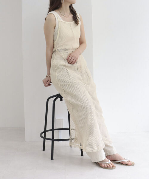 fredy emue（フレディエミュ）の「メッシュキャミワンピース（ワンピース・レディース・アイボリー/ブラック/ピンク・38）」の11枚目の写真