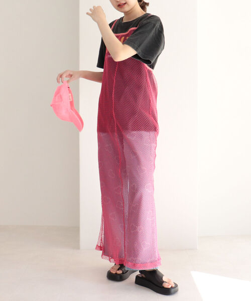 fredy emue（フレディエミュ）の「メッシュキャミワンピース（ワンピース・レディース・アイボリー/ブラック/ピンク・38）」の3枚目の写真