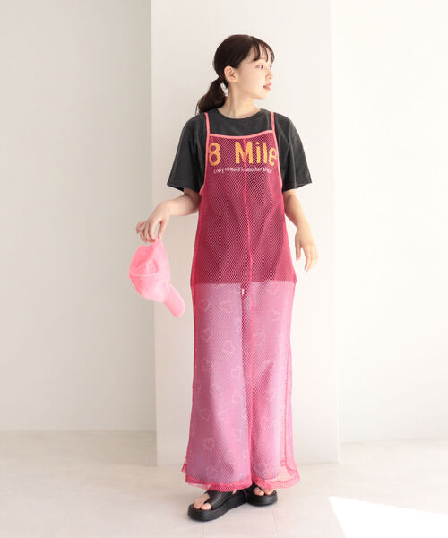 fredy emue（フレディエミュ）の「メッシュキャミワンピース（ワンピース・レディース・アイボリー/ブラック/ピンク・38）」の4枚目の写真