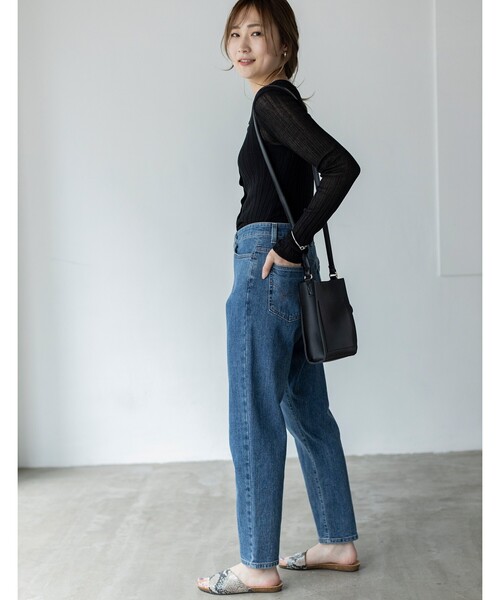 THE SHOP TK （ザ ショップ ティーケー ）の「◆シアーリブカーディガン（カーディガン/ボレロ・レディース・ブラック/ブルー/ブラウン系・12/13）」の8枚目の写真