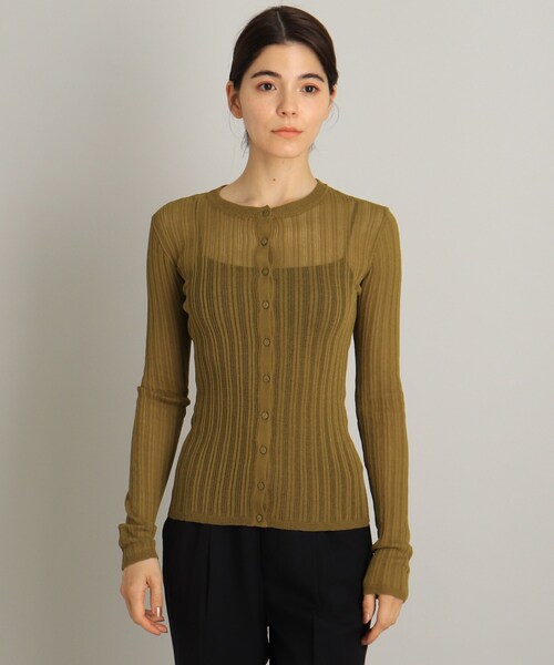 THE SHOP TK （ザ ショップ ティーケー ）の「◆シアーリブカーディガン（カーディガン/ボレロ・レディース・ブラック/ブルー/ブラウン系・12/13）」の15枚目の写真