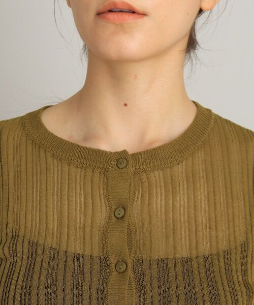 THE SHOP TK （ザ ショップ ティーケー ）の「◆シアーリブカーディガン（カーディガン/ボレロ・レディース・ブラック/ブルー/ブラウン系・12/13）」の18枚目の写真