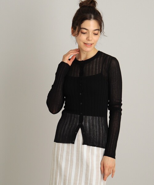 THE SHOP TK （ザ ショップ ティーケー ）の「◆シアーリブカーディガン（カーディガン/ボレロ・レディース・ブラック/ブルー/ブラウン系・12/13）」の22枚目の写真