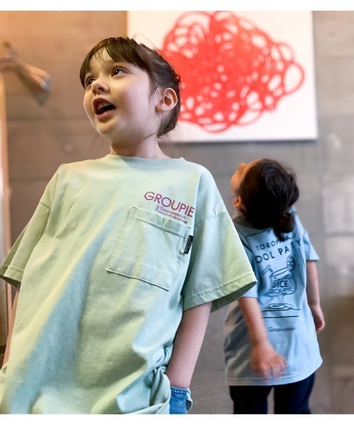 GROOVY COLORS（グルービーカラーズ）の「天竺 TOO BIG Tシャツ（Tシャツ/カットソー・キッズ・チャコールグレー/グリーン・120/110/100）」の19枚目の写真