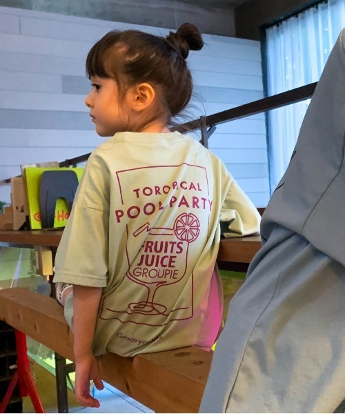 GROOVY COLORS（グルービーカラーズ）の「天竺 TOO BIG Tシャツ（Tシャツ/カットソー・キッズ・チャコールグレー/グリーン・120/110/100）」の20枚目の写真
