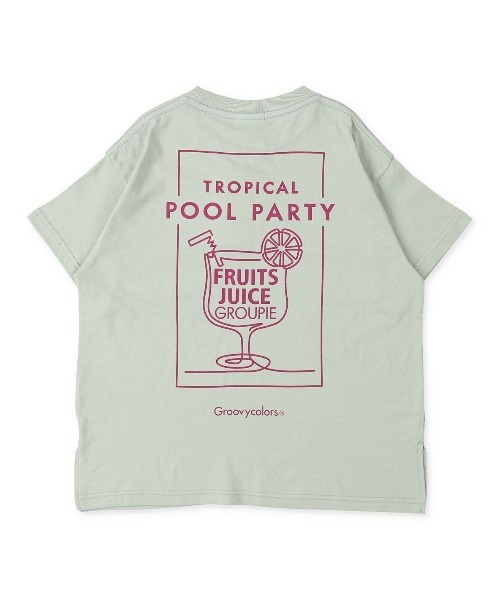 GROOVY COLORS（グルービーカラーズ）の「天竺 TOO BIG Tシャツ（Tシャツ/カットソー・キッズ・チャコールグレー/グリーン・120/110/100）」の10枚目の写真