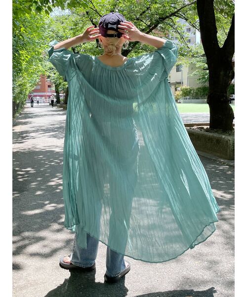 Ungrid（アングリッド）の「2wayワッシャーロングワンピース（ワンピース・レディース・オフホワイト/ブラック/ブルー/ピンク・FREE）」の18枚目の写真