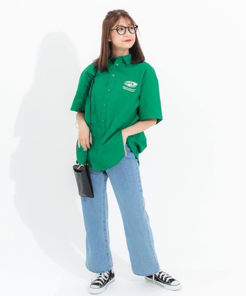 nemne store（ネンネストア）の「【 dayday seoul コラボ】刺繍入りアソートオーバーシャツ（シャツ/ブラウス・レディース・イエロー/ブルー/グリーン・フリー）」の11枚目の写真