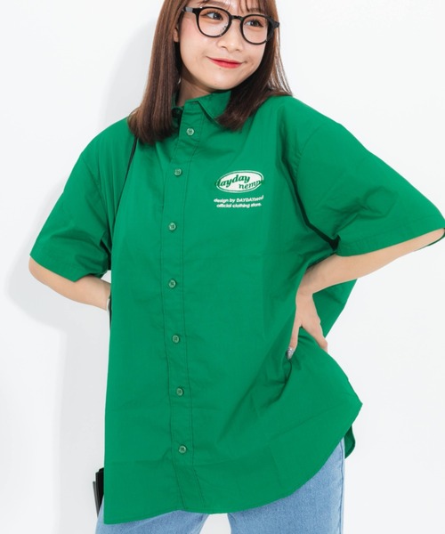nemne store（ネンネストア）の「【 dayday seoul コラボ】刺繍入りアソートオーバーシャツ（シャツ/ブラウス・レディース・イエロー/ブルー/グリーン・フリー）」の8枚目の写真