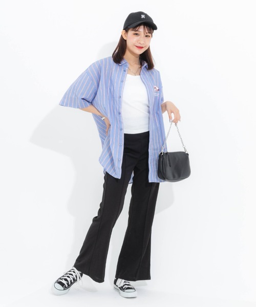 nemne store（ネンネストア）の「【 dayday seoul コラボ】刺繍入りアソートオーバーシャツ（シャツ/ブラウス・レディース・イエロー/ブルー/グリーン・フリー）」の18枚目の写真