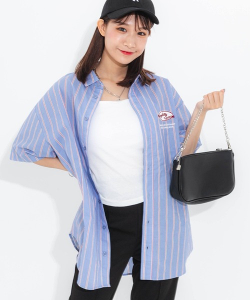 nemne store（ネンネストア）の「【 dayday seoul コラボ】刺繍入りアソートオーバーシャツ（シャツ/ブラウス・レディース・イエロー/ブルー/グリーン・フリー）」の13枚目の写真