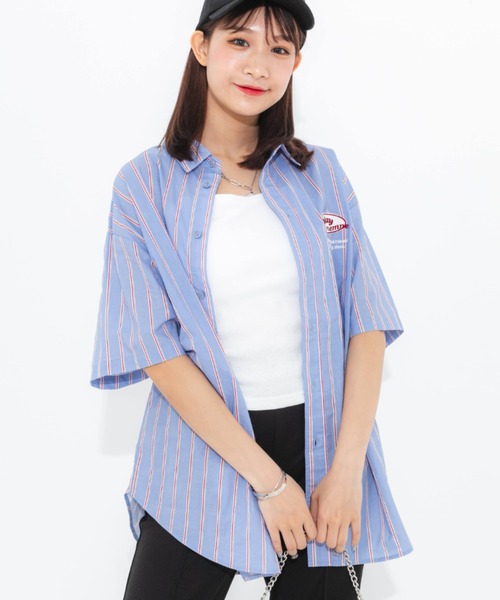 nemne store（ネンネストア）の「【 dayday seoul コラボ】刺繍入りアソートオーバーシャツ（シャツ/ブラウス・レディース・イエロー/ブルー/グリーン・フリー）」の14枚目の写真