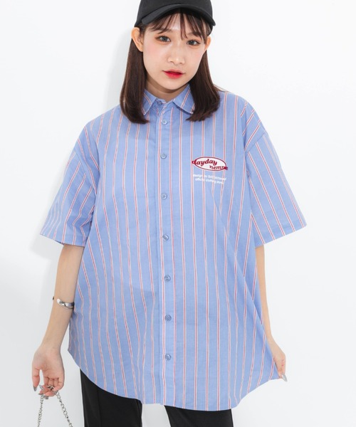 nemne store（ネンネストア）の「【 dayday seoul コラボ】刺繍入りアソートオーバーシャツ（シャツ/ブラウス・レディース・イエロー/ブルー/グリーン・フリー）」の16枚目の写真