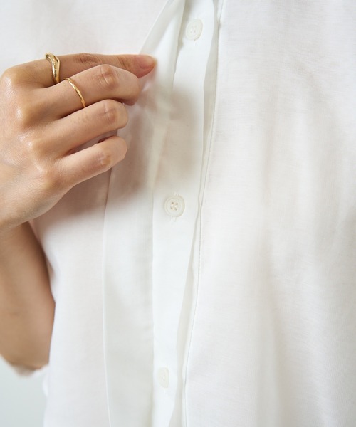 HERENCIA（ヘレンチア）の「ケープ風シアーブラウス（シャツ/ブラウス・レディース・グリーン/イエロー/ホワイト・MEDIUM）」の15枚目の写真