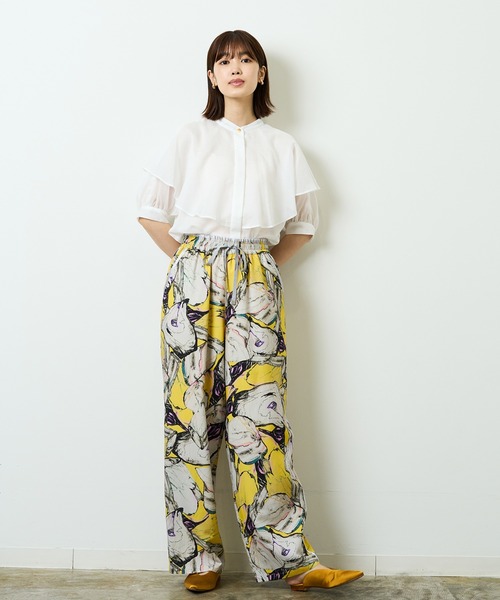 HERENCIA（ヘレンチア）の「ケープ風シアーブラウス（シャツ/ブラウス・レディース・グリーン/イエロー/ホワイト・MEDIUM）」の20枚目の写真