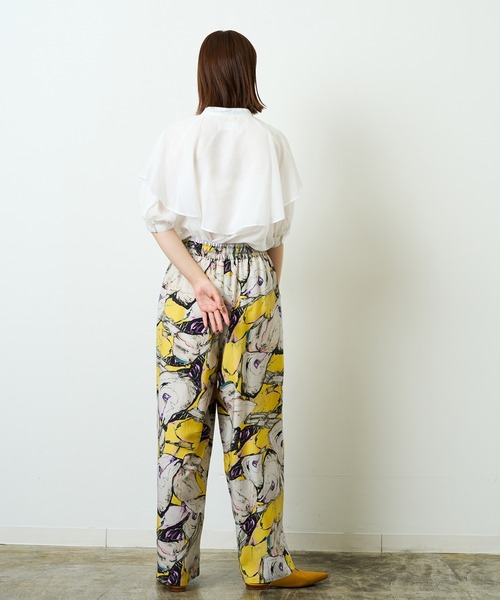 HERENCIA（ヘレンチア）の「ケープ風シアーブラウス（シャツ/ブラウス・レディース・グリーン/イエロー/ホワイト・MEDIUM）」の22枚目の写真