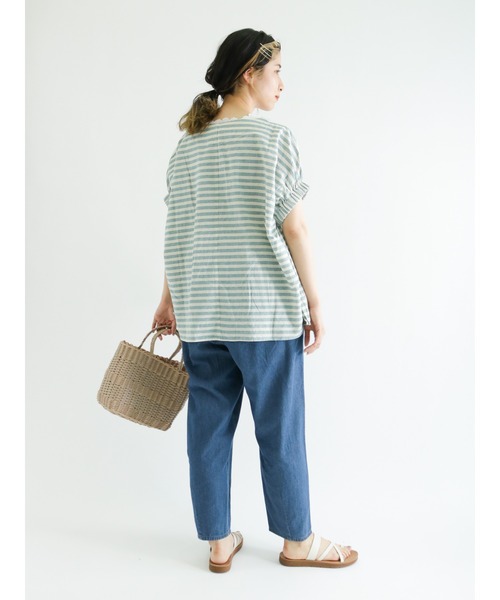 Samansa Mos2（サマンサ モスモス）の「デニムスラウチパンツ（デニムパンツ・レディース・ブルー・ﾌﾘ-）」の2枚目の写真