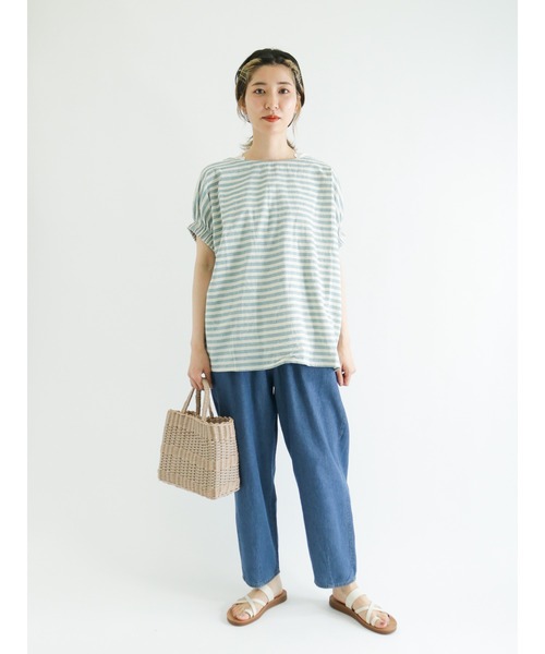 Samansa Mos2（サマンサ モスモス）の「デニムスラウチパンツ（デニムパンツ・レディース・ブルー・ﾌﾘ-）」の3枚目の写真