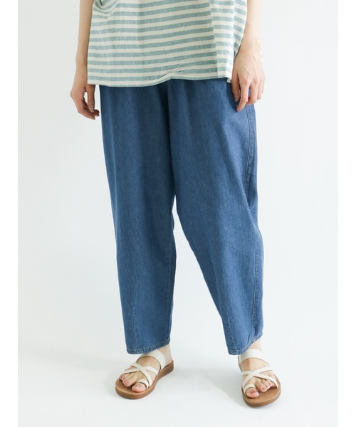 Samansa Mos2（サマンサ モスモス）の「デニムスラウチパンツ（デニムパンツ・レディース・ブルー・ﾌﾘ-）」の6枚目の写真