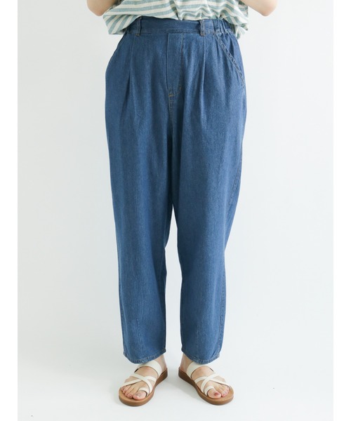 Samansa Mos2（サマンサ モスモス）の「デニムスラウチパンツ（デニムパンツ・レディース・ブルー・ﾌﾘ-）」の7枚目の写真