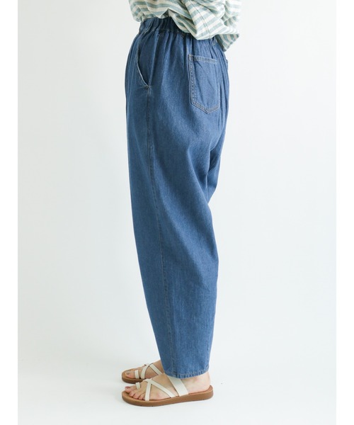 Samansa Mos2（サマンサ モスモス）の「デニムスラウチパンツ（デニムパンツ・レディース・ブルー・ﾌﾘ-）」の8枚目の写真