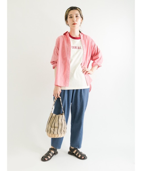 Samansa Mos2（サマンサ モスモス）の「デニムスラウチパンツ（デニムパンツ・レディース・ブルー・ﾌﾘ-）」の14枚目の写真