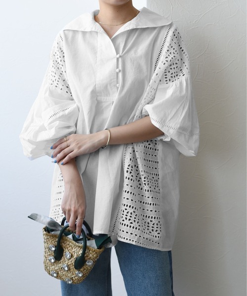 新品未使用！Eimee Low ホワイト 長袖 シャツ・ブラウス 33320039.jpg