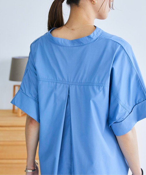 ECRIRE(エクリール)の「スキッパーワンピース(ワンピース・レディース・ブルー/ブラック・M)」の7枚目の写真