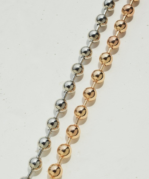 GOLDY（ゴールディ）の「ビッグ ボール チェーン ショート ネックレス（ネックレス・レディース・シルバー/ゴールド・FREE）」の6枚目の写真